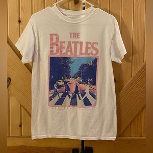 White, Beatles band tshirt, SO CUTE !!!